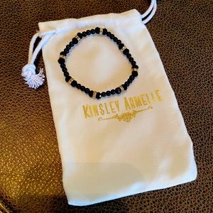 Kinsley Armelle coal black and gold bracelet